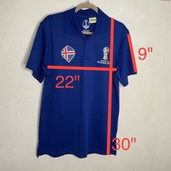 NWOT FIFA World Cup Russia 2018 Official Licensed Product Polo Shirt Men Size M - Picture 5 of 12